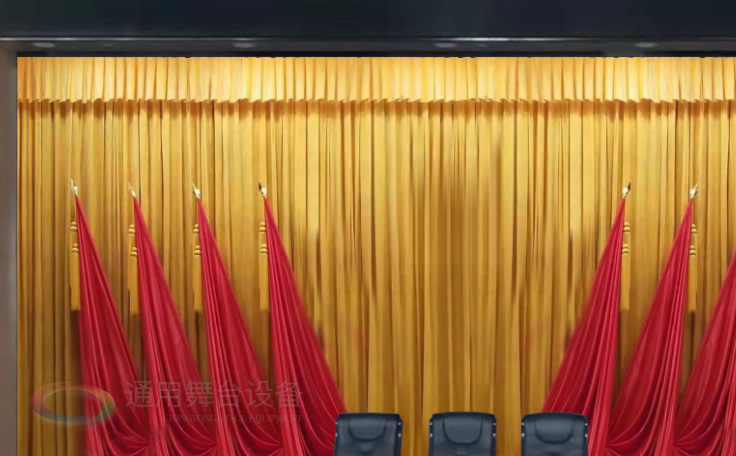 實德經商，信譽永恒！會議廳舞臺幕布 學校阻燃幕布 機場演出電動舞臺阻燃幕布批發 訂做 阻燃處理